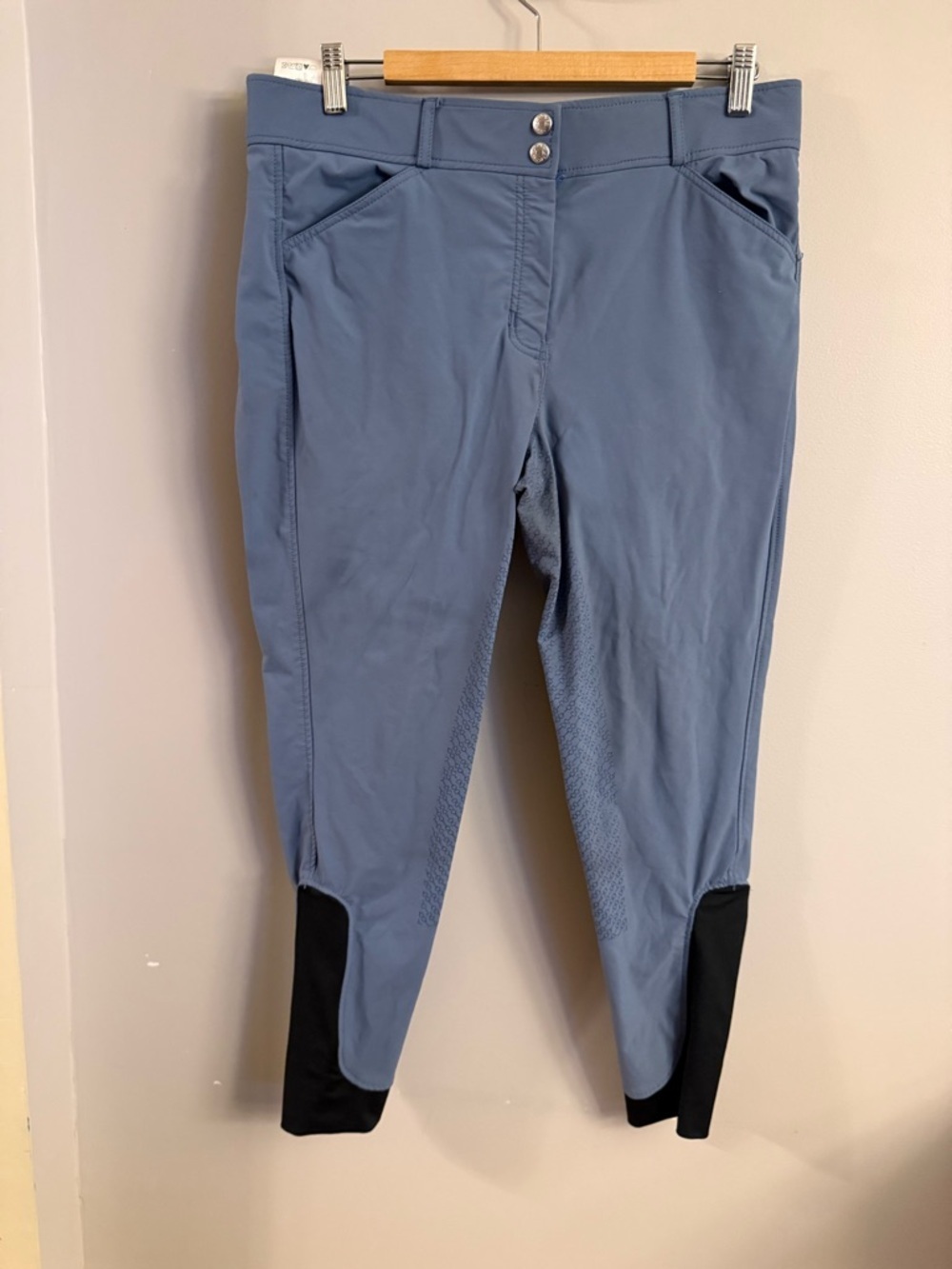 Dover Saddlery Riding Breeches Full Seat Grip Blue Equestrian Pants Size 32